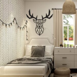 DEER HEAD METAL WALL ART - Image 3