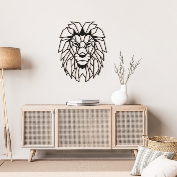 LION HEAD METAL WALL ART