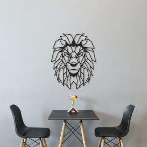 LION HEAD METAL WALL ART - Image 2