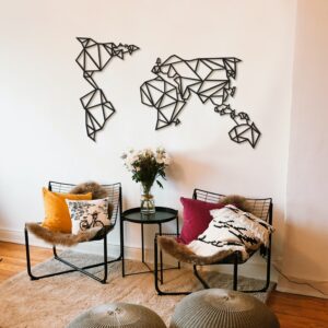 GEO MAP METAL WALL ART - Image 3