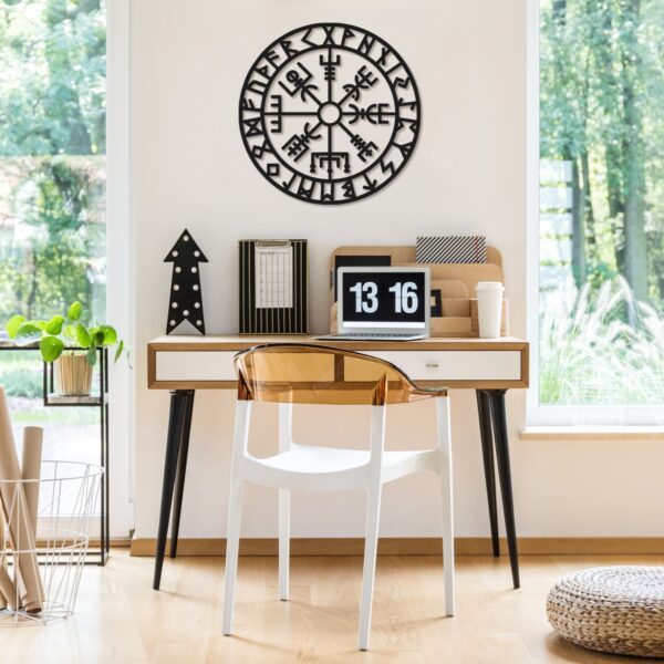 VEGVÍSIR "THE VIKING COMPASS" METAL WALL ART