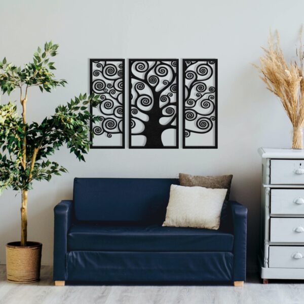 SPIRAL TREE METAL WALL ART