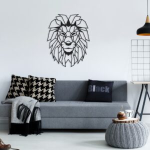 LION HEAD METAL WALL ART - Image 5